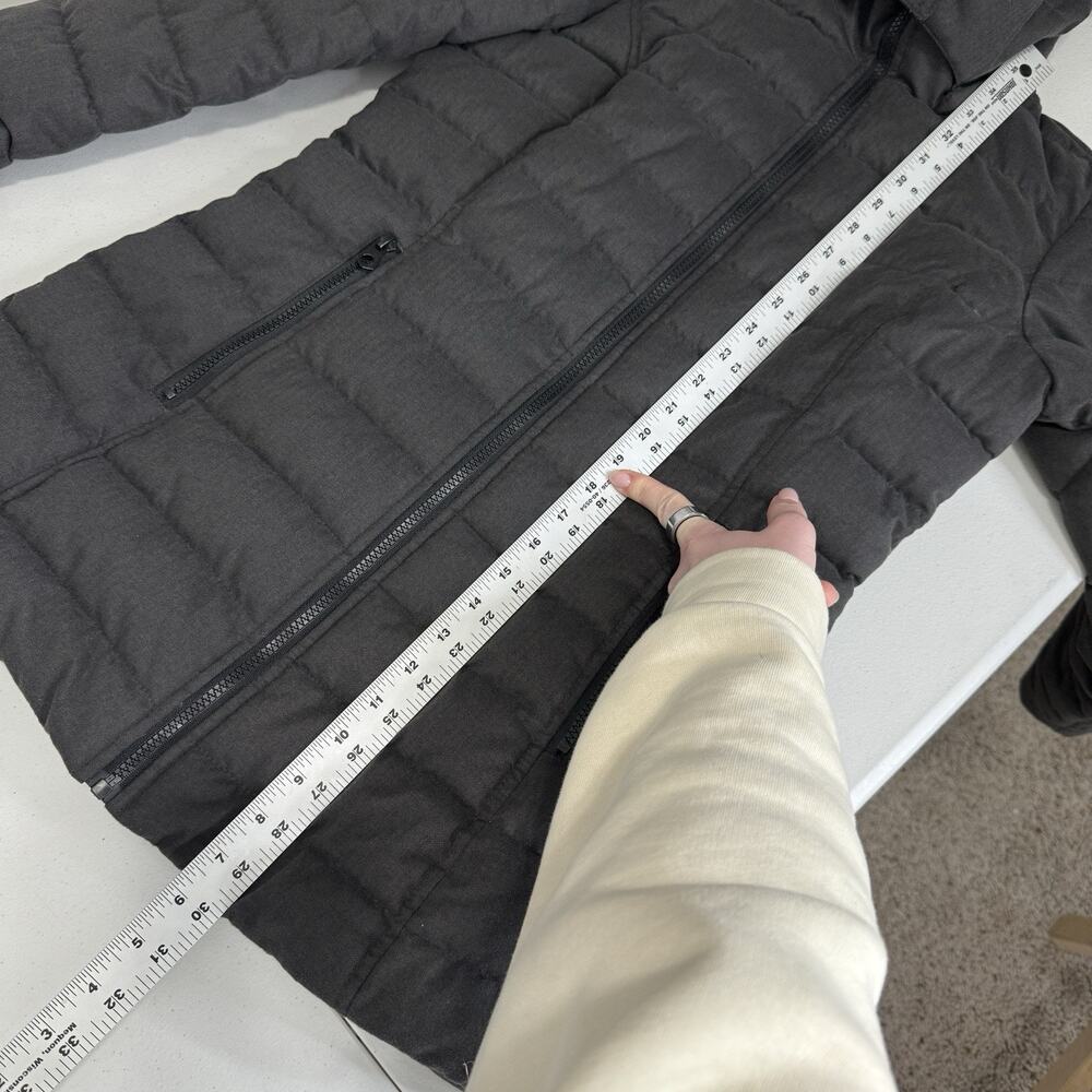 Nautica Womens Jacket Small Gray Quilted Puffer Hooded Packable Long Warm Snow - Picture 8 of 15